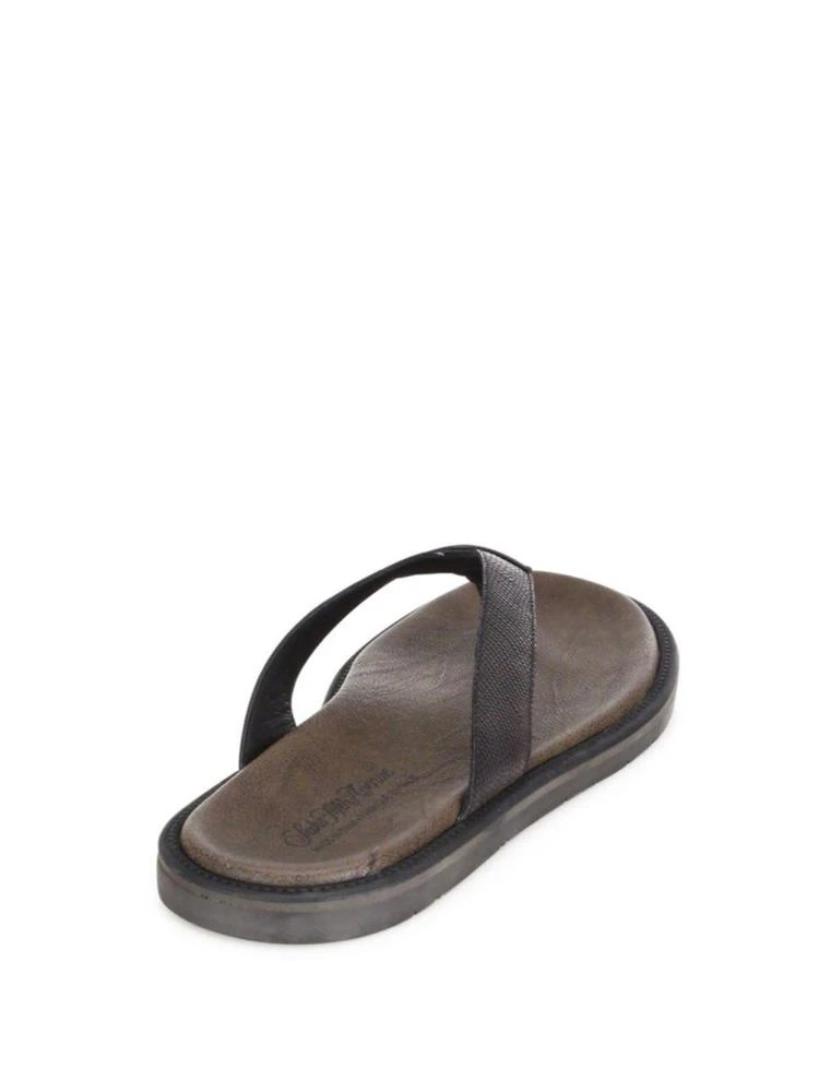 商品Saks Fifth Avenue|COLLECTION Textured Leather Flip Flops,价格¥711,第2张图片详细描述