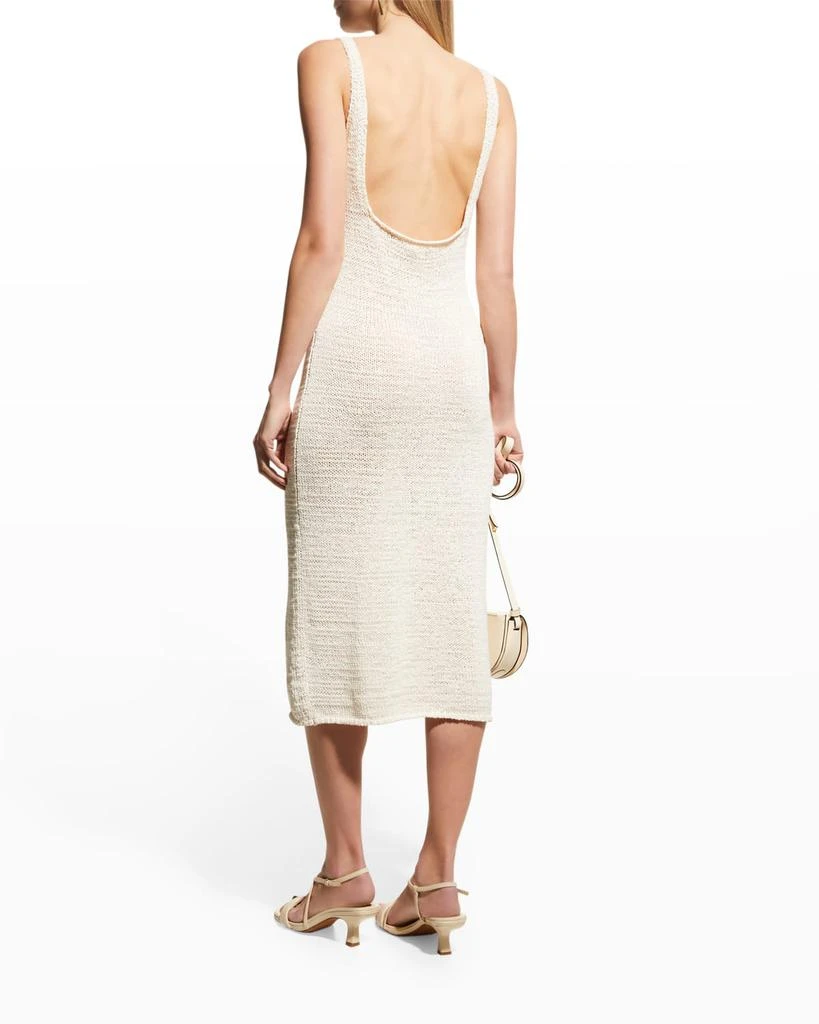 商品Vince|Open-Knit Square-Neck Sleeveless Midi Dress,价格¥3790,第4张图片详细描述