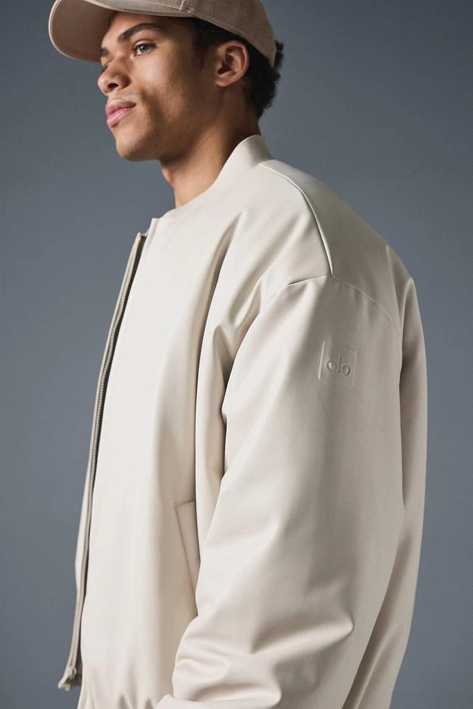 商品Alo|Faux Leather Premier Bomber - Bone,价格¥2260,第3张图片详细描述