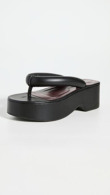 商品Staud|Rio 厚底鞋凉鞋,价格¥531,第1张图片