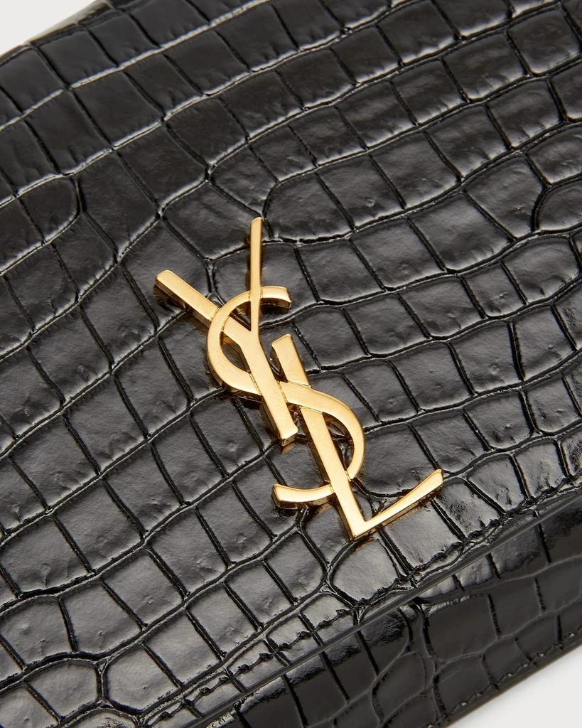 YSL Croc-Embossed Phone Holder Shoulder Bag 商品