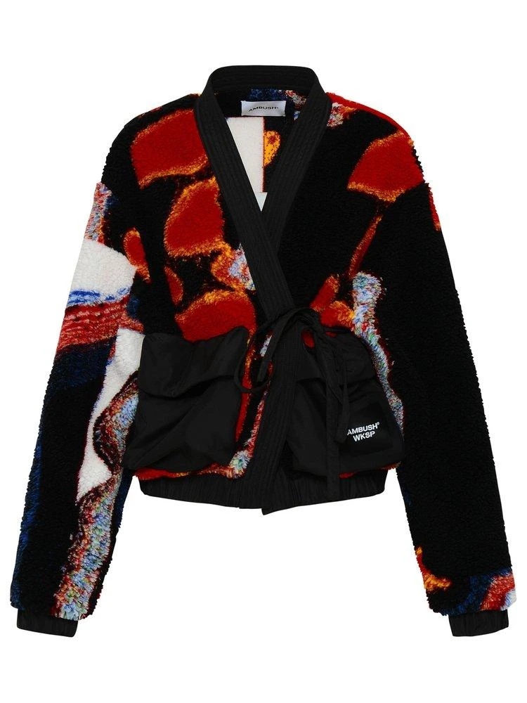 商品Ambush|Ambush Jacquard Kimono Teddy Long-Sleeved Jacket,价格¥3790,第1张图片