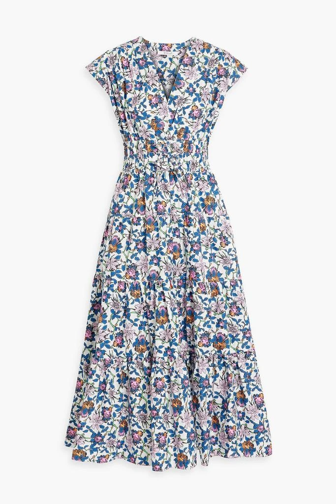 商品Derek Lam|Fatima gathered floral-print cotton-blend poplin midi dress,价格¥1861,第1张图片