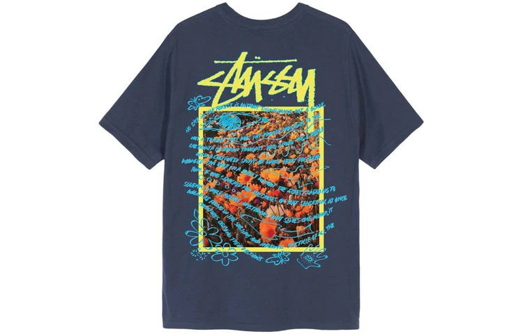 商品[国内直发] STUSSY|Super Bloom Tee 背后大Logo印花短袖美式复古T恤 男女同款,价格¥646,第4张图片详细描述