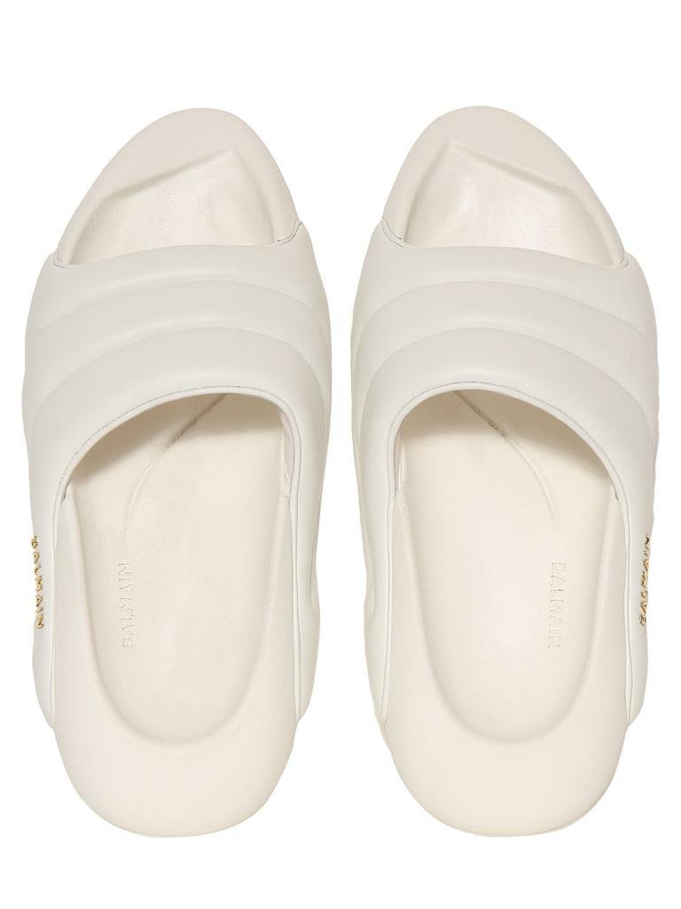 商品Balmain|B-it Puffy Quilted Leather Slide Sandals,价格¥5636,第7张图片详细描述