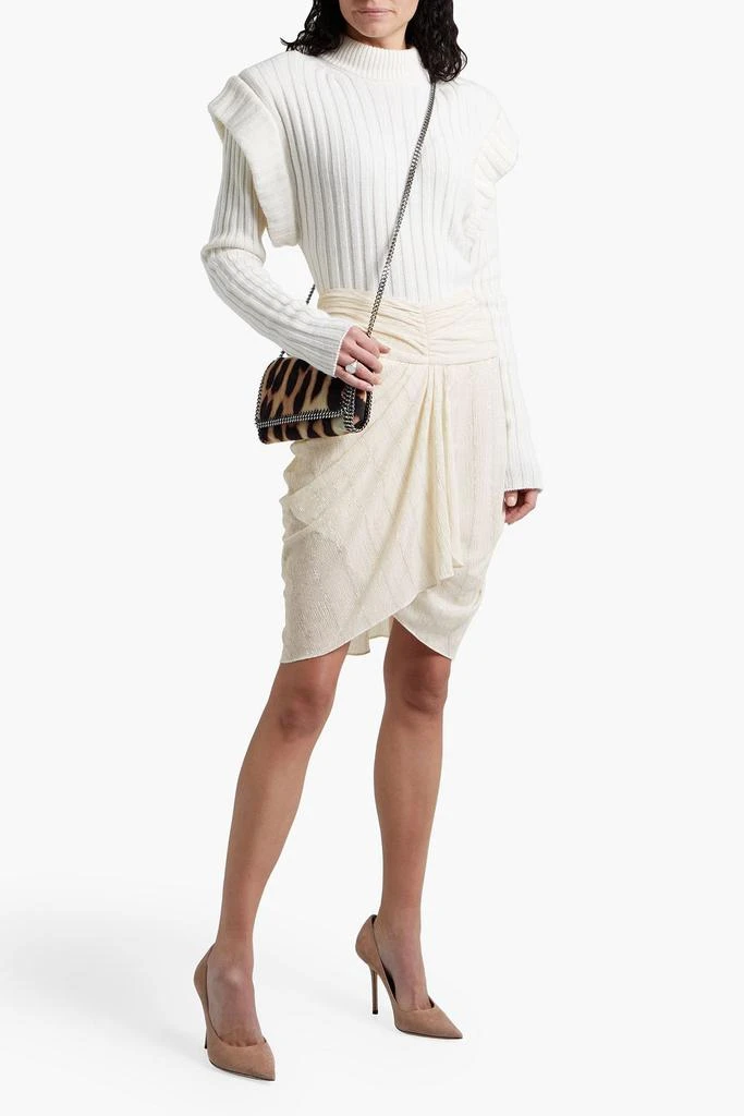 商品IRO|Nistal draped ruched metallic crepon mini skirt,价格¥655,第2张图片详细描述