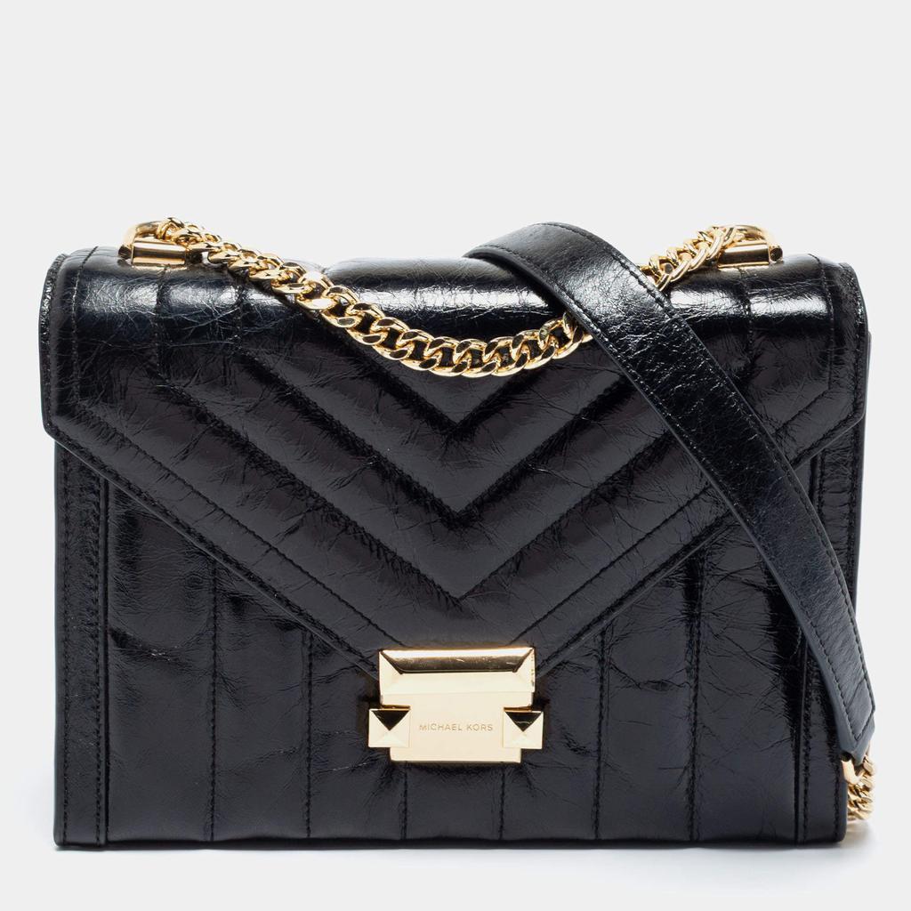 商品[二手商品] Michael Kors|Michael Kors Black Quilted Leather Whitney Shoulder Bag,价格¥2860,第1张图片