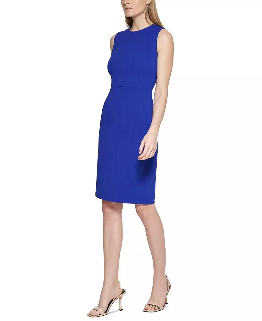 商品Calvin Klein|Women's Crewneck Sleeveless Sheath Dress,价格¥751,第2张图片详细描述