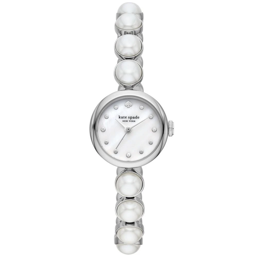 商品Kate Spade|Women's Monroe Three-Hand Silver-Tone Stainless Steel Bracelet Watch, 24mm,价格¥1268,第1张图片