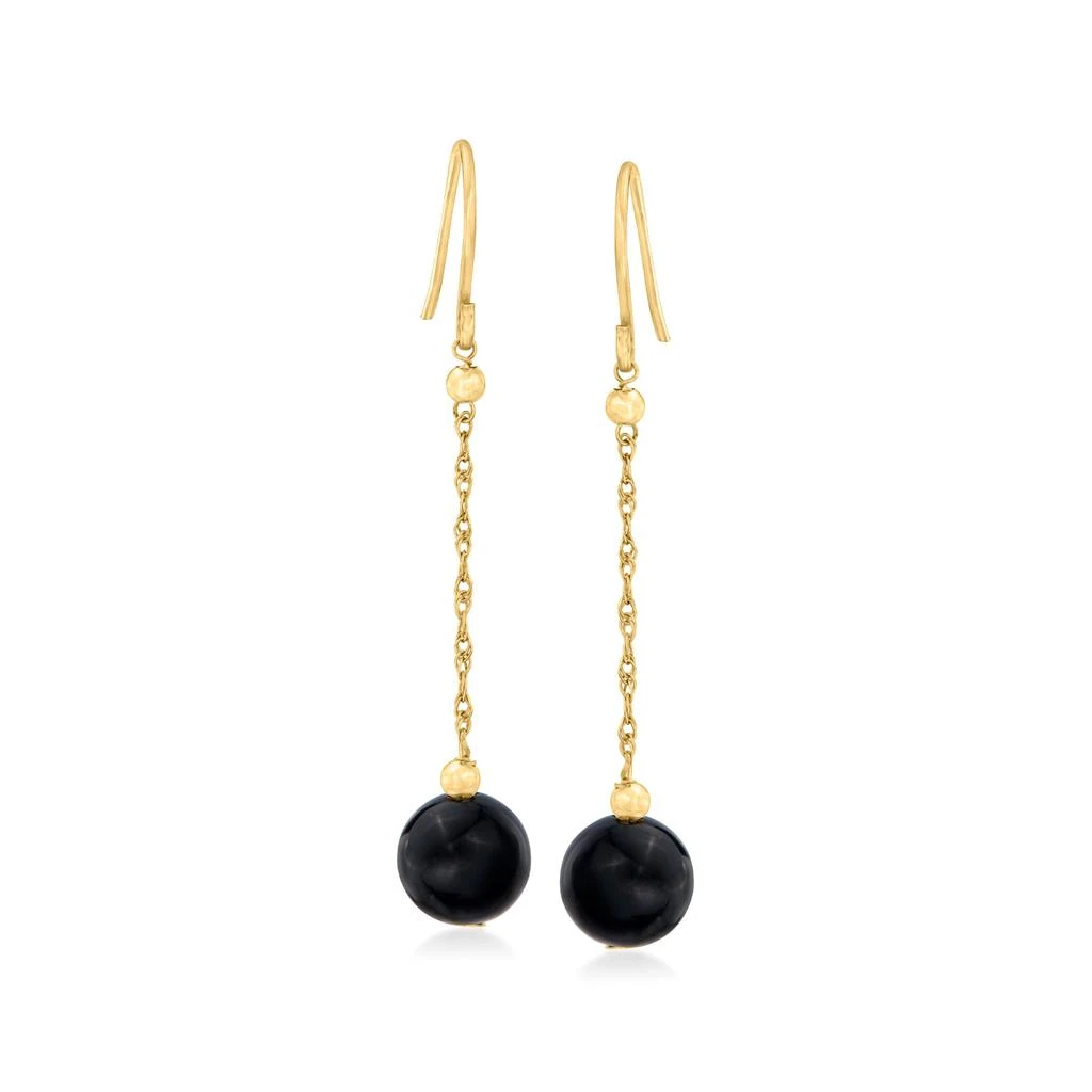 商品Canaria Fine Jewelry|Canaria Black Onyx Bead Drop Earrings in 10kt Yellow Gold,价格¥546,第1张图片