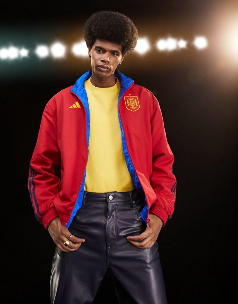 adidas Football Spain World Cup 2022 Anthem jacket in red商品第2张图片规格展示