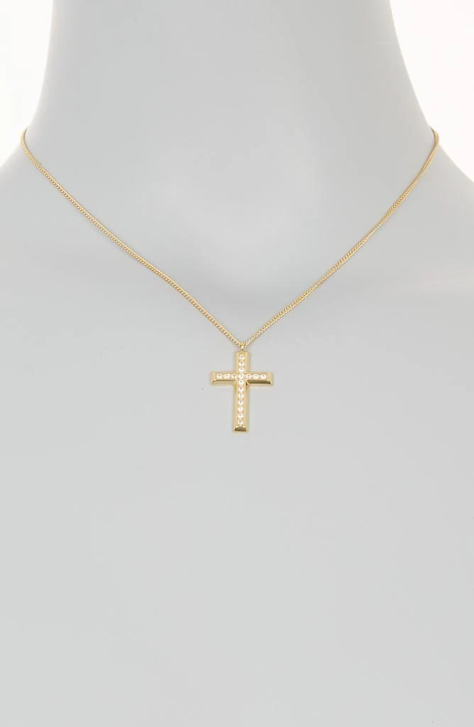 商品Argento Vivo Sterling Silver|Crystal Cross Pendant Necklace,价格¥81,第3张图片详细描述