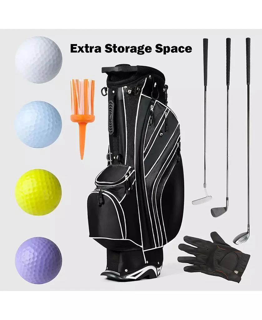 Golf Stand Cart Bag Club w/6 Way Divider Carry Organizer 商品