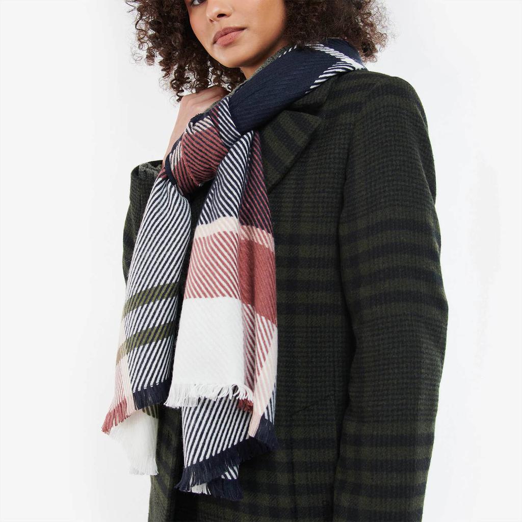 Barbour Women's Blair Tartan Scarf - Midnight Berry商品第3张图片规格展示