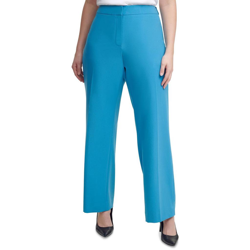 Calvin Klein Womens Plus Straight Leg Trouser Slim Pant商品第1张图片规格展示