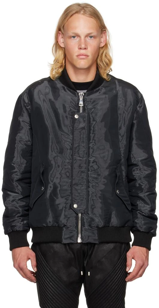 商品Balmain|Black Padded Bomber Jacket,价格¥11398,第1张图片