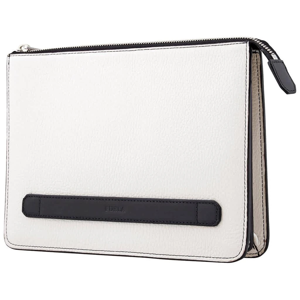商品Furla|Mens Ulisse Leather Pouch in White,价格¥1363,第1张图片
