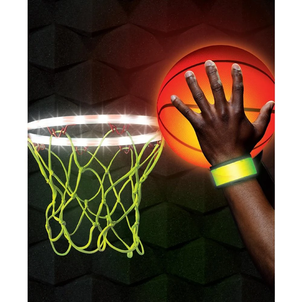 商品Black Series|Night Glow Basketball Set, LED Light-Up Ball Net and Wristbands,价格¥359,第3张图片详细描述