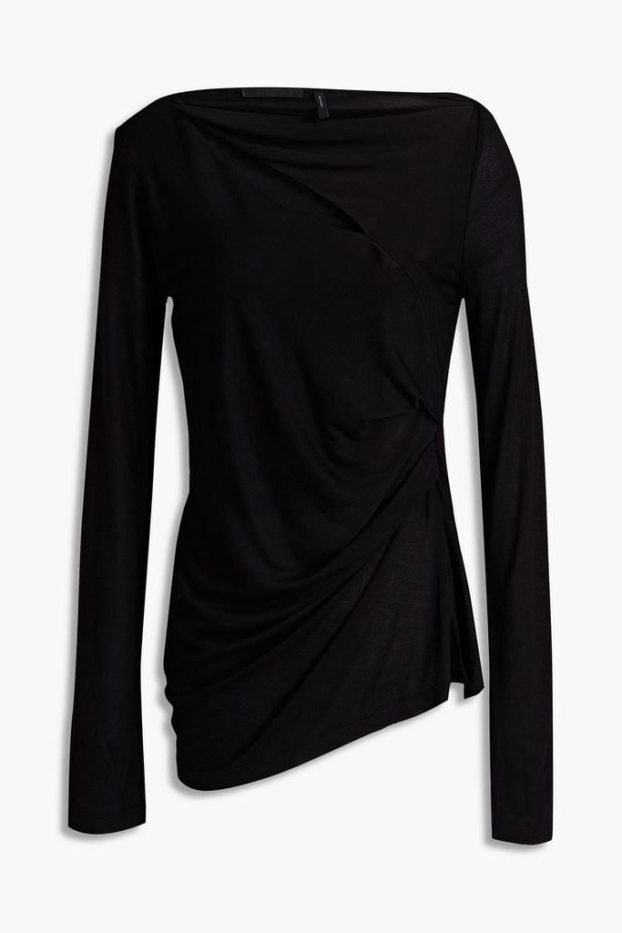 HELMUT LANG | Ruched cutout jersey top 787.40元 商品图片