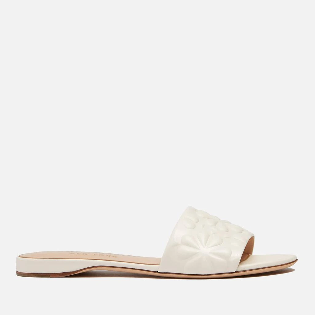 商品Kate Spade|KATE SPADE NEW YORK WOMEN'S EMMIE LEATHER SLIDE SANDALS - PARCHMENT,价格¥847,第1张图片