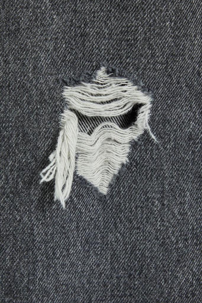 Slim-fit distressed denim jeans商品第4张图片规格展示