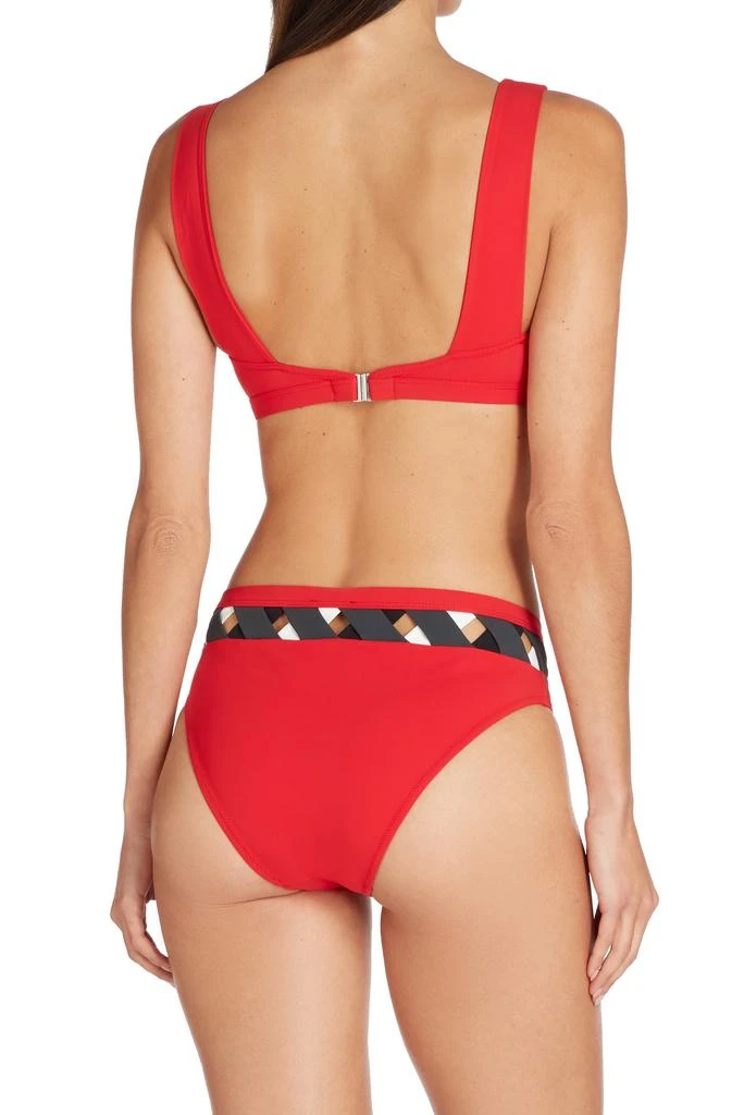 商品VALIMARE|Como top & portofino bottom pleated bikini top top red,价格¥1594,第3张图片详细描述