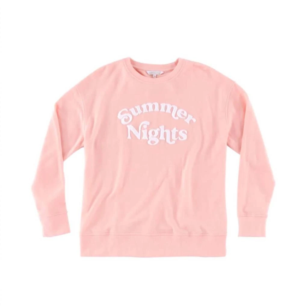 商品Shiraleah|Summer Nights Patch Sweatshirt In Light Pink,价格¥421,第3张图片详细描述