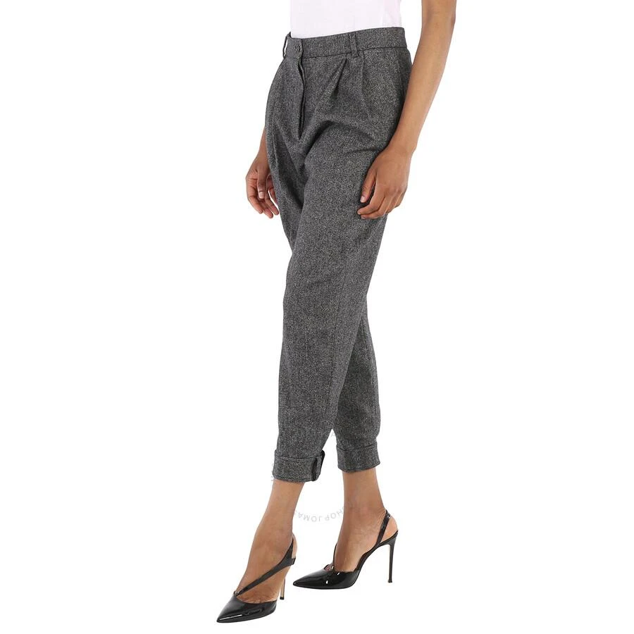 商品Burberry|Wool Cashmere Tweed Tailored Trousers With Belt Detail,价格¥909,第3张图片详细描述