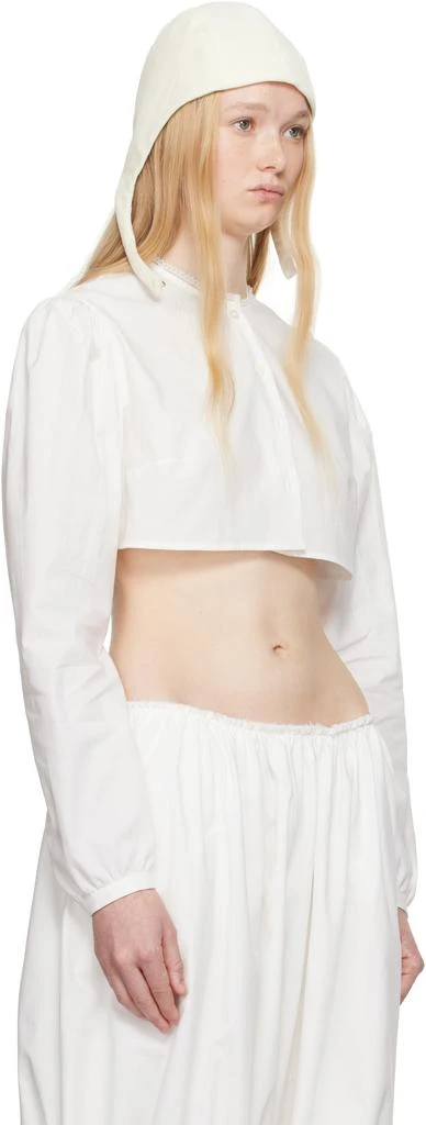 商品COLLEEN ALLEN|White Cotton Crop Blouse,价格¥5358,第2张图片详细描述