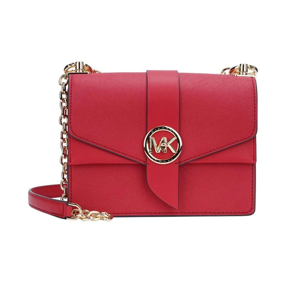 商品[国内直发] Michael Kors|MICHAEL KORS 女士GREENWICH系列红色链条单肩斜挎包 32S1GGRC0L-CRIMSON,价格¥1598,第1张图片