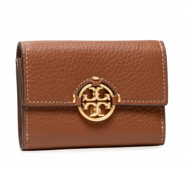 商品Tory Burch|Ladies Miller Medium Flap Leather Wallet In Light Umber,价格¥961,第1张图片