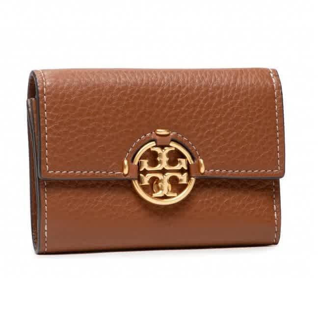 商品Tory Burch|Ladies Miller Medium Flap Leather Wallet In Light Umber,价格¥948,第1张图片