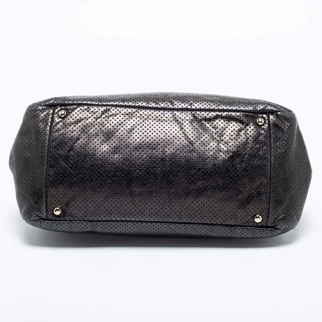 Chanel Black Perforated Leather Accordion Flap Shoulder Bag 商品