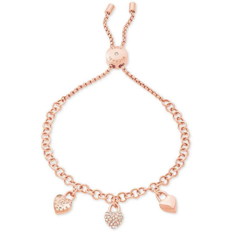 商品Michael Kors|Pavé Heart Charm Slider Bracelet,价格¥360,第1张图片