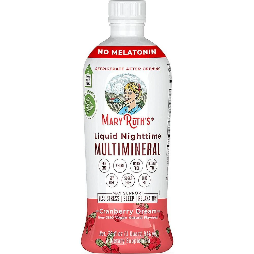 商品MaryRuth Organics|Nighttime Multimineral Liquid, Cranberry, 32oz,价格¥335,第1张图片