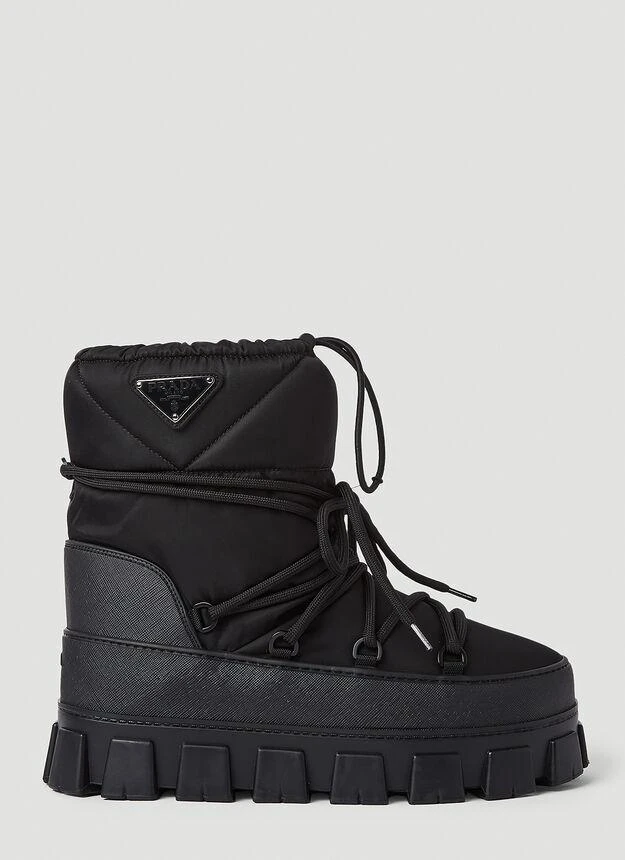 商品Prada|Logo Plaque Snow Boots in Black,价格¥13375,第1张图片