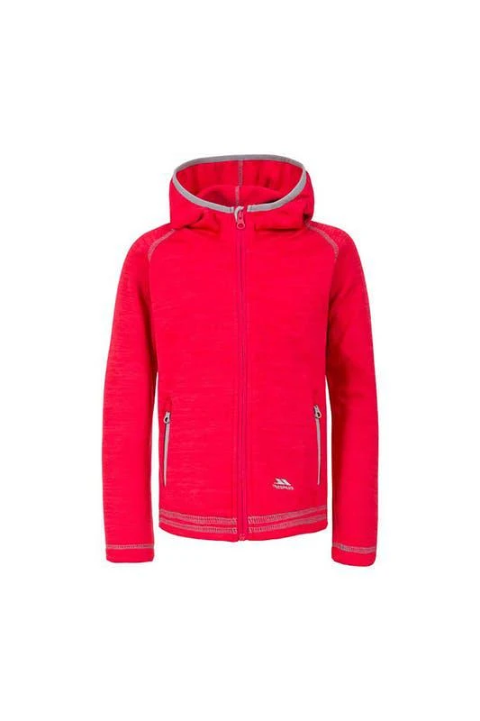 商品Trespass|Trespass Childrens Girls Goodness Full Zip Hooded Fleece Jacket (Raspberry Marl),价格¥213,第1张图片