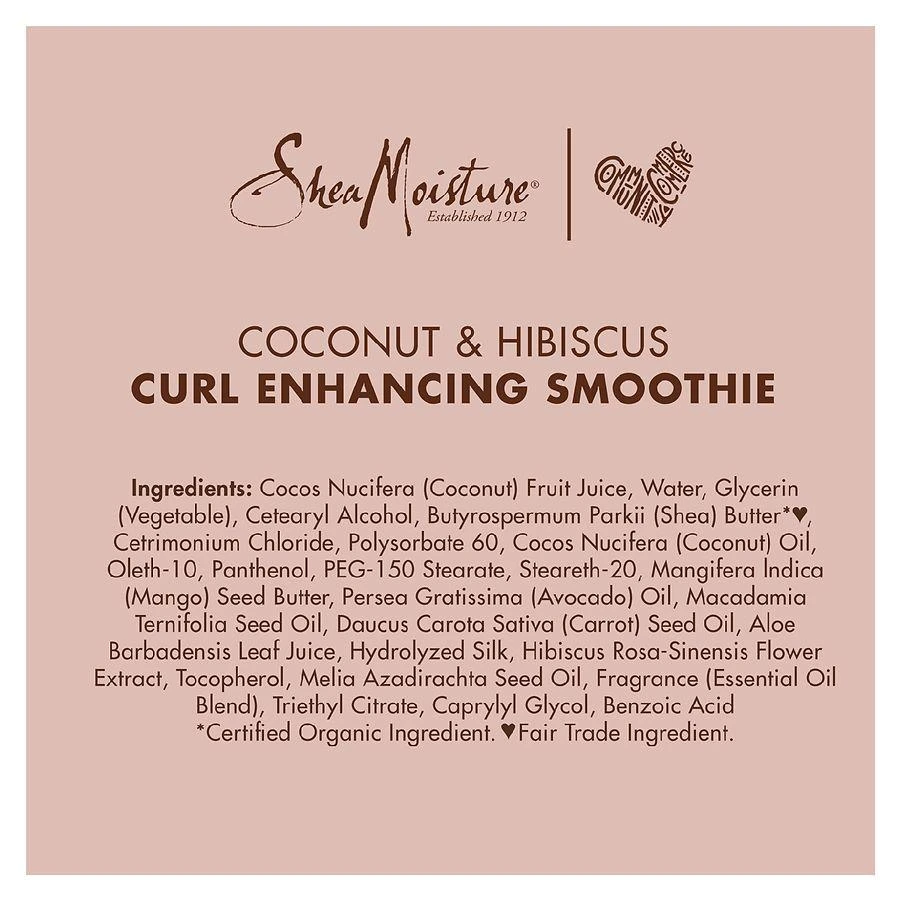 商品SheaMoisture|Smoothie Curl Enhancing Cream Coconut and Hibiscus,价格¥104,第4张图片详细描述