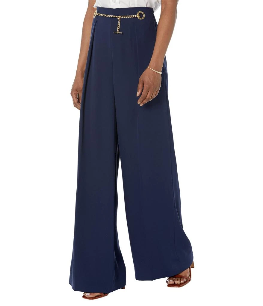 商品Ralph Lauren|Pleated Georgette Belted Wide-Leg Pants,价格¥1433,第1张图片