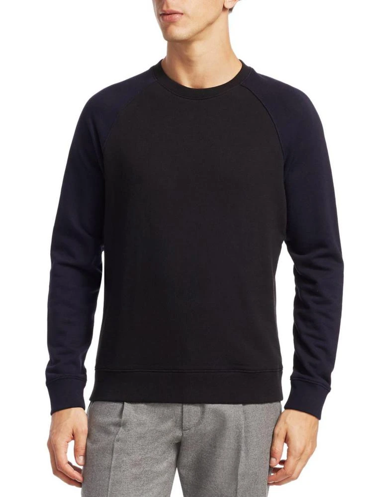 商品Saks Fifth Avenue|MODERN Baseball Cotton Sweater,价格¥473,第1张图片