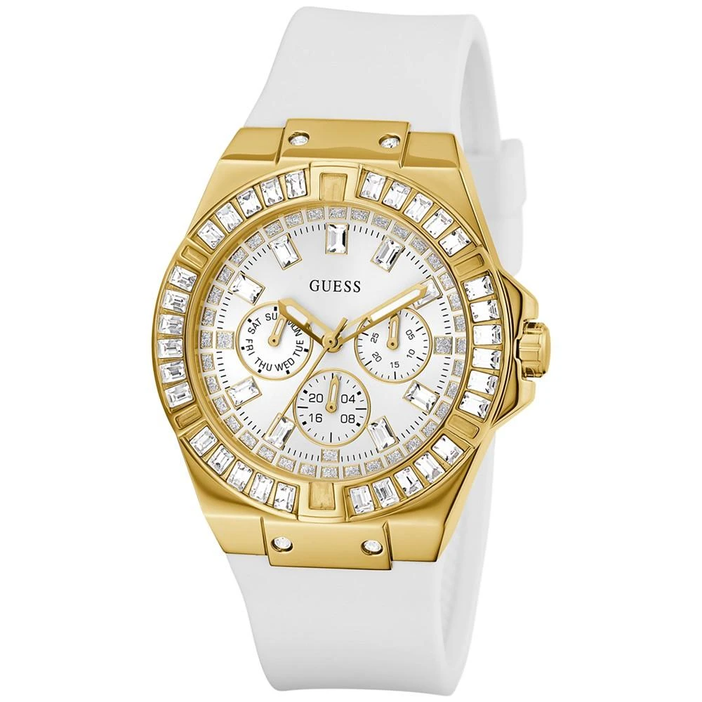 商品GUESS|Women's White Silicone Strap Watch 39mm,价格¥1099,第2张图片详细描述