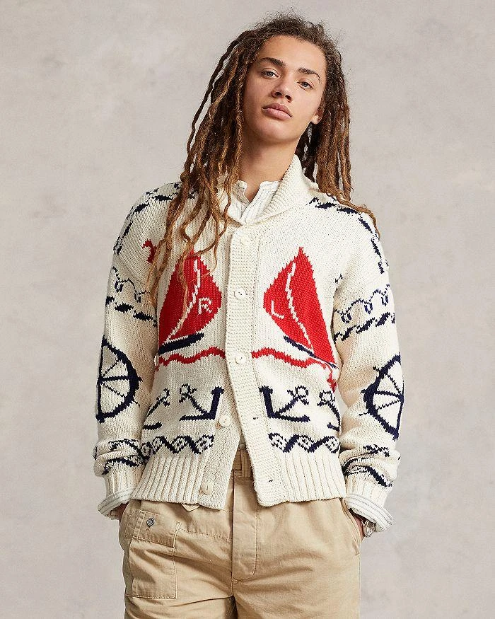 商品Ralph Lauren|Chunky Knit Nautical Shawl Collar Cardigan,价格¥1134,第3张图片详细描述
