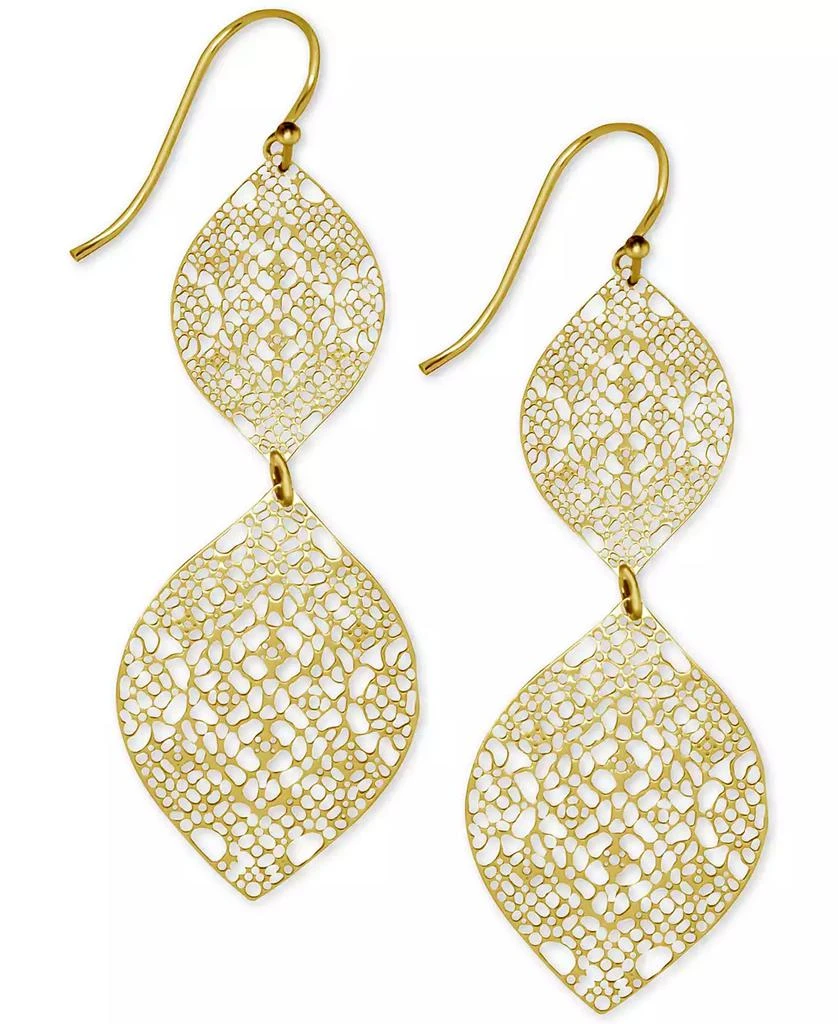 商品Essentials|Filigree Double Drop Earrings in Gold-Plate,价格¥132,第1张图片