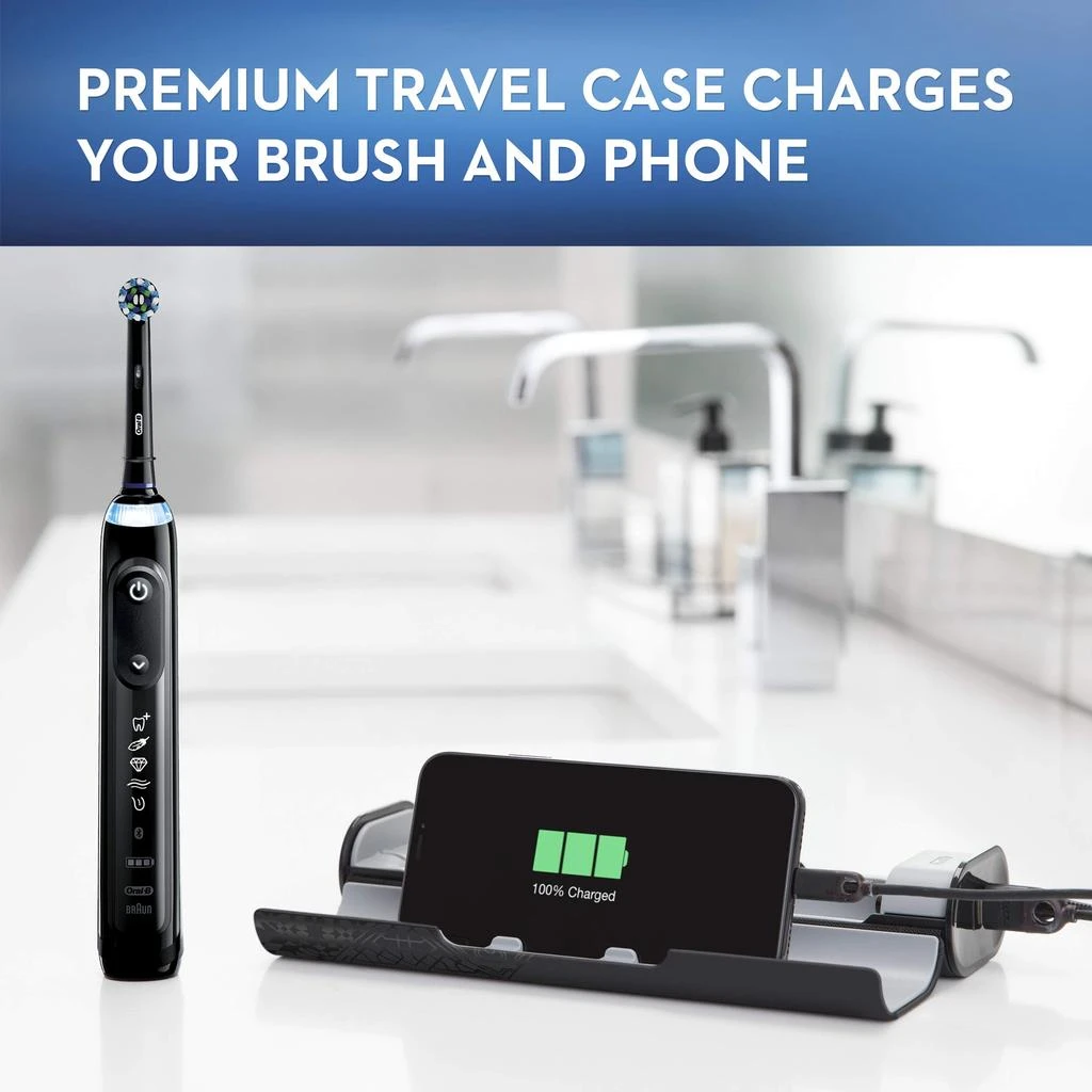 Oral-B GENIUS X Electric Toothbrush with 3 Oral-B Replacement Brush Heads and Toothbrush Case, Black 商品