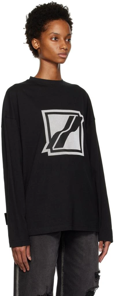 商品We11done|Black Bonded Long Sleeve T-Shirt,价格¥728,第2张图片详细描述