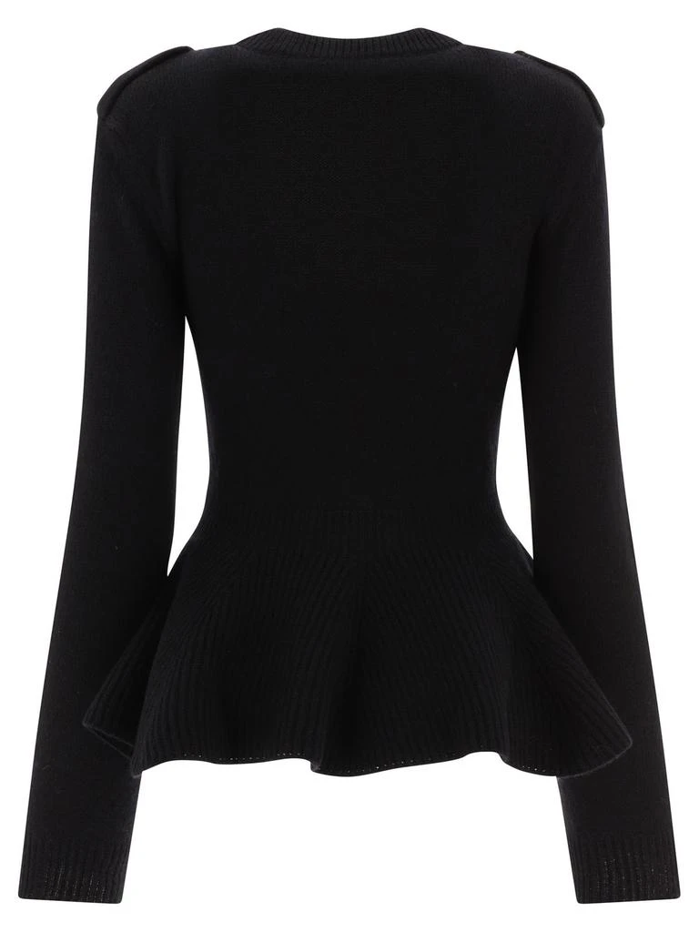 商品Alexander McQueen|Alexander McQueen Long-Sleeved Flared Jumper,价格¥4912,第2张图片详细描述