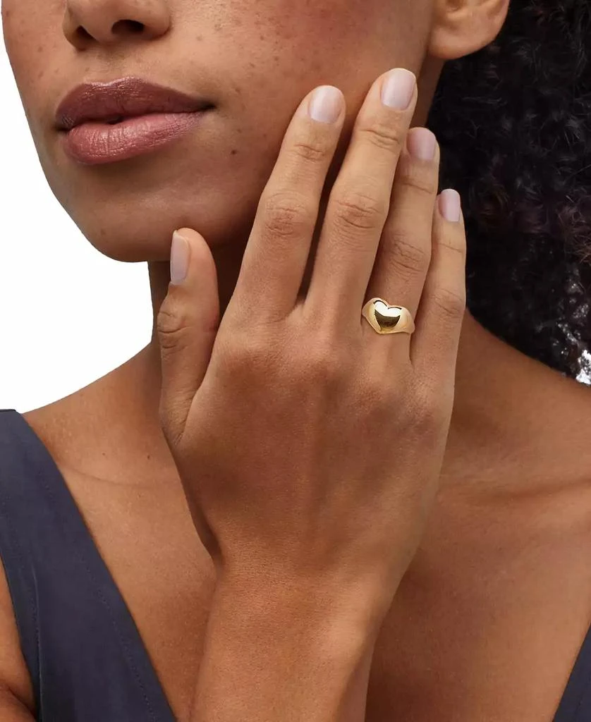 商品Macy's|Polished Puffed Large Heart Statement Ring in 10k Gold,价格¥2356,第2张图片详细描述