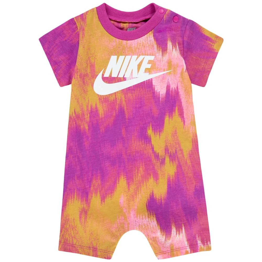 商品NIKE|Baby Girls Short Sleeved Tye Dye Printed Club Romper,价格¥100,第1张图片
