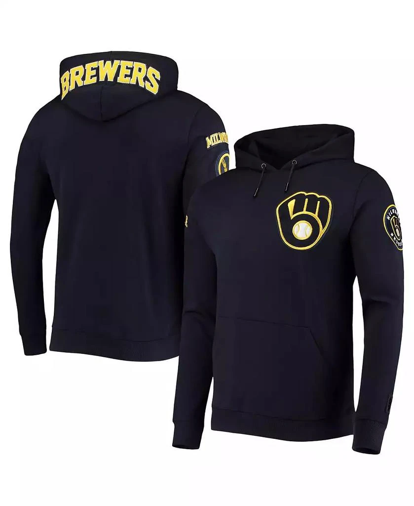 商品Pro Standard|Men's Navy Milwaukee Brewers Team Logo Pullover Hoodie,价格¥562,第1张图片