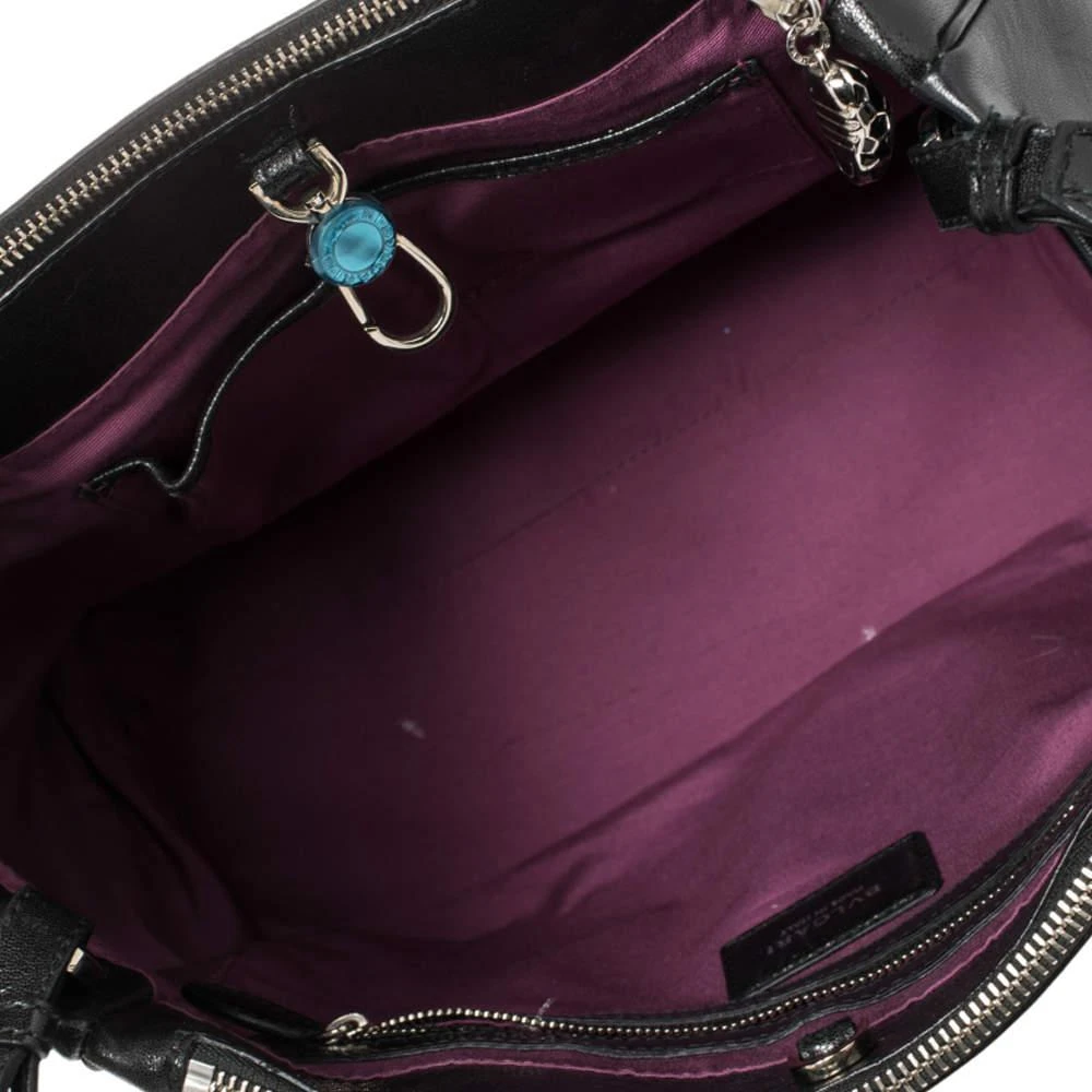 Bvlgari Black Leather and Patent Leather Serpenti Scaglie Tote 商品